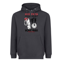 Smoke hot mess always stressed volleyball mama Heavyweight Hoodie - MaliasSmallBusiness