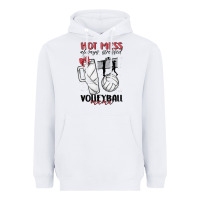 White hot mess always stressed volleyball mama Heavyweight Hoodie - MaliasSmallBusiness