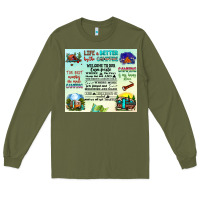Army Green life is better by the campfire Long Sleeve Tee - JahusDesignShop