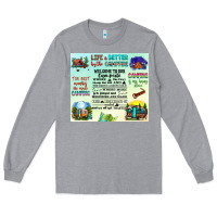 Heather Grey life is better by the campfire Long Sleeve Tee - JahusDesignShop