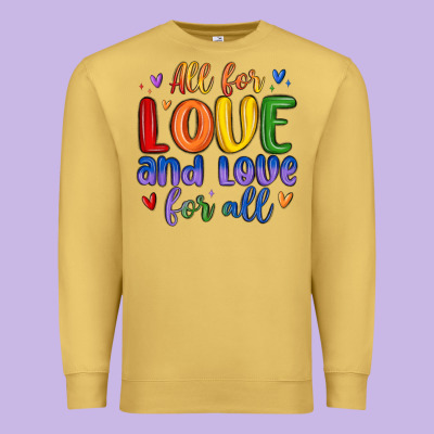 All For Love And Love For All Premium Sweatshirt Designed By Maliassmallbusiness