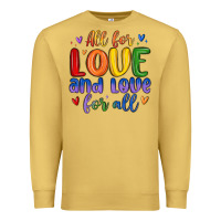 Antique Gold all for love and love for all Premium Sweatshirt - MaliasSmallBusiness