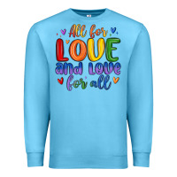 Ocean Blue all for love and love for all Premium Sweatshirt - MaliasSmallBusiness