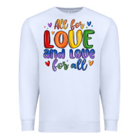 White all for love and love for all Premium Sweatshirt - MaliasSmallBusiness