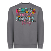 Storm boots and bling it s a cowgirl thing Heavyweight Sweatshirt - Zillion Design Studio