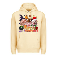 Pina Colada Happy Hallothanksmas Pigs Premium Hoodie - BundleAndBundleShop
