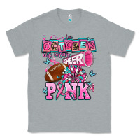 Heather Grey in october we wear cheer pink football Classic Tee - AdoDesignShop