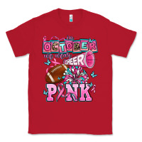 Red in october we wear cheer pink football Classic Tee - AdoDesignShop