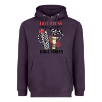 Plum hot mess always stressed race mama Heavyweight Hoodie - MaliasSmallBusiness