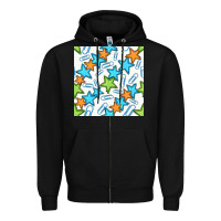 Black stars school seamless pattern Zipper Hoodie - BundleAndBundleShop