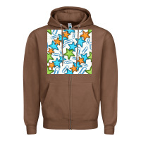 Chestnut stars school seamless pattern Zipper Hoodie - BundleAndBundleShop