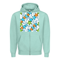 Seafoam stars school seamless pattern Zipper Hoodie - BundleAndBundleShop