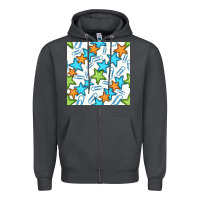 Smoke stars school seamless pattern Zipper Hoodie - BundleAndBundleShop