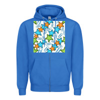 True Royal stars school seamless pattern Zipper Hoodie - BundleAndBundleShop