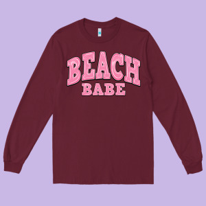 Beach Babe Long Sleeve Tee Designed By Jahusdesignshop