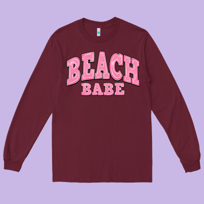Beach Babe Long Sleeve Tee Designed By Jahusdesignshop