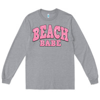Heather Grey beach babe Long Sleeve Tee - JahusDesignShop
