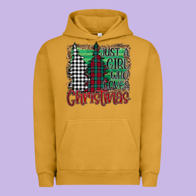 Just A Girl Who Loves Christmas Urban Hoodie Designed By Bettercallsaul