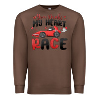 Chestnut you make my heart race valentine's day Premium Sweatshirt - MaliasSmallBusiness