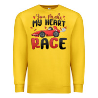 Lemon you make my heart race valentine's day Premium Sweatshirt - MaliasSmallBusiness