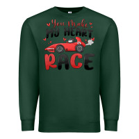 Sports Green you make my heart race valentine's day Premium Sweatshirt - MaliasSmallBusiness