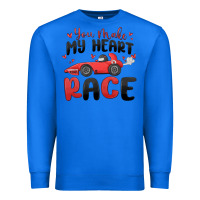 True Royal you make my heart race valentine's day Premium Sweatshirt - MaliasSmallBusiness