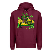Burgundy st patricks truck and gnome Premium Hoodie - AdoDesignShop