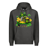 Charcoal Heather st patricks truck and gnome Premium Hoodie - AdoDesignShop