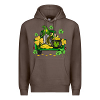 Coffee st patricks truck and gnome Premium Hoodie - AdoDesignShop
