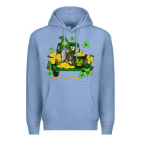 Colony Blue st patricks truck and gnome Premium Hoodie - AdoDesignShop
