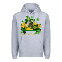 Heather Grey st patricks truck and gnome Premium Hoodie - AdoDesignShop