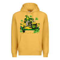 Mustard st patricks truck and gnome Premium Hoodie - AdoDesignShop
