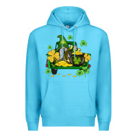 Ocean Blue st patricks truck and gnome Premium Hoodie - AdoDesignShop