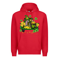Red st patricks truck and gnome Premium Hoodie - AdoDesignShop