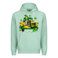 Seafoam st patricks truck and gnome Premium Hoodie - AdoDesignShop