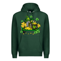 Sports Green st patricks truck and gnome Premium Hoodie - AdoDesignShop