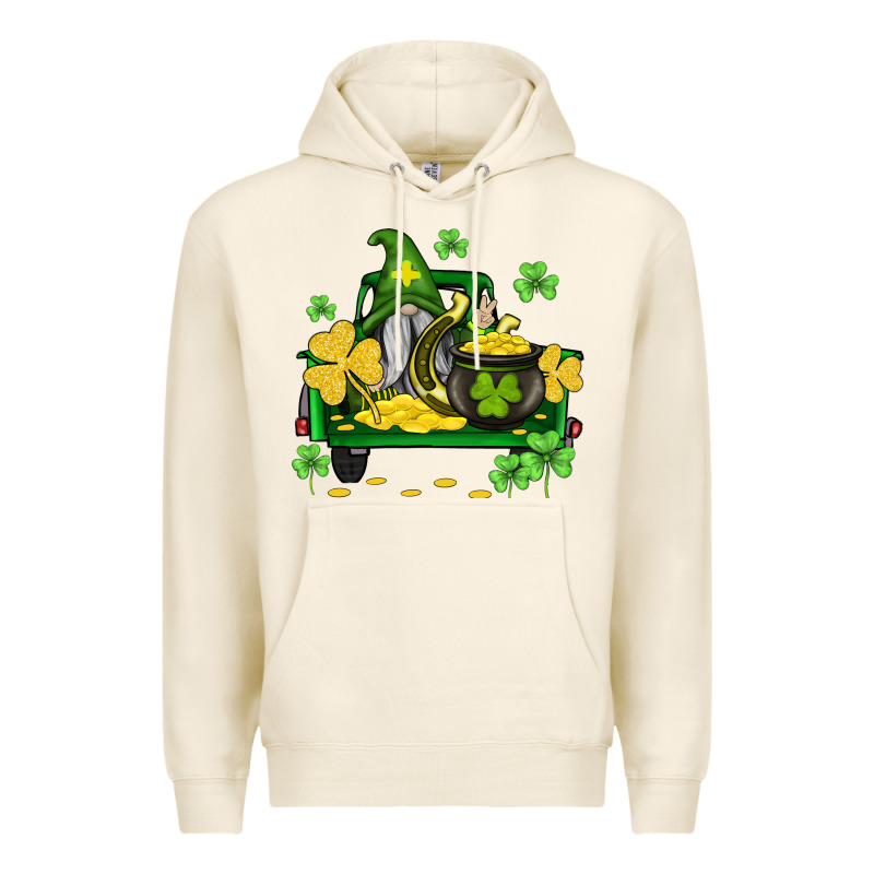 St Patricks Truck And Gnome Premium Hoodie by AdoDesignShop | Teevron