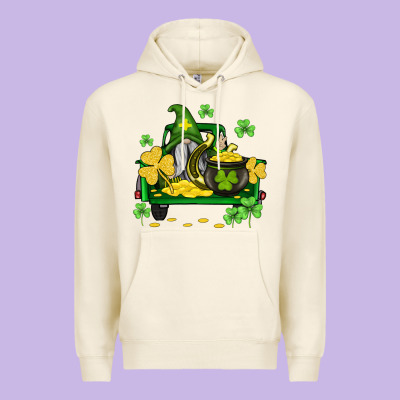 St Patricks Truck And Gnome Premium Hoodie Designed By Adodesignshop