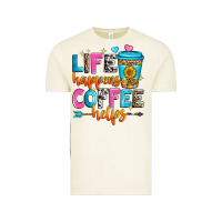 Vintage Arctic life happens coffee helps Vintage Tee - Zillion Design Studio