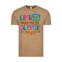 Vintage Coffee life happens coffee helps Vintage Tee - Zillion Design Studio