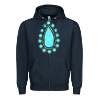 Navy gemstone Zipper Hoodie - JahusDesignShop