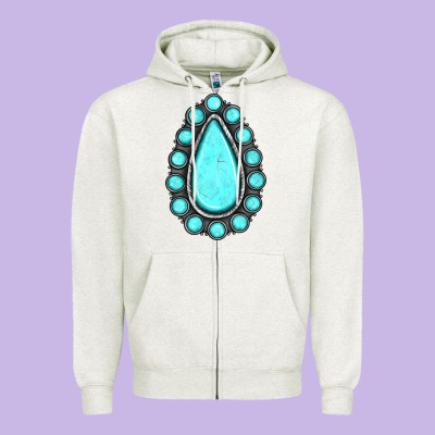 Gemstone Zipper Hoodie Designed By Jahusdesignshop