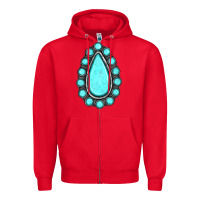 Red gemstone Zipper Hoodie - JahusDesignShop