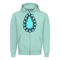 Seafoam gemstone Zipper Hoodie - JahusDesignShop