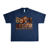 Navy Black educator by popular demand Urban Heavy Tee - Zillion Design Studio