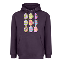 Plum vintage easter eggs Heavyweight Hoodie - MaliasSmallBusiness