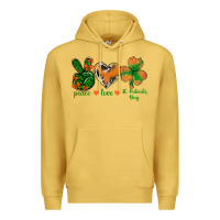 Antique Gold Peace Love St.Patrick's Day Premium Hoodie - BundleAndBundleShop
