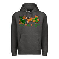 Charcoal Heather Peace Love St.Patrick's Day Premium Hoodie - BundleAndBundleShop