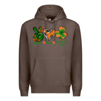 Coffee Peace Love St.Patrick's Day Premium Hoodie - BundleAndBundleShop