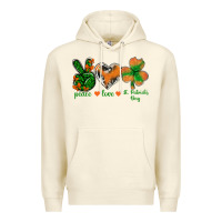 Sandshell Peace Love St.Patrick's Day Premium Hoodie - BundleAndBundleShop